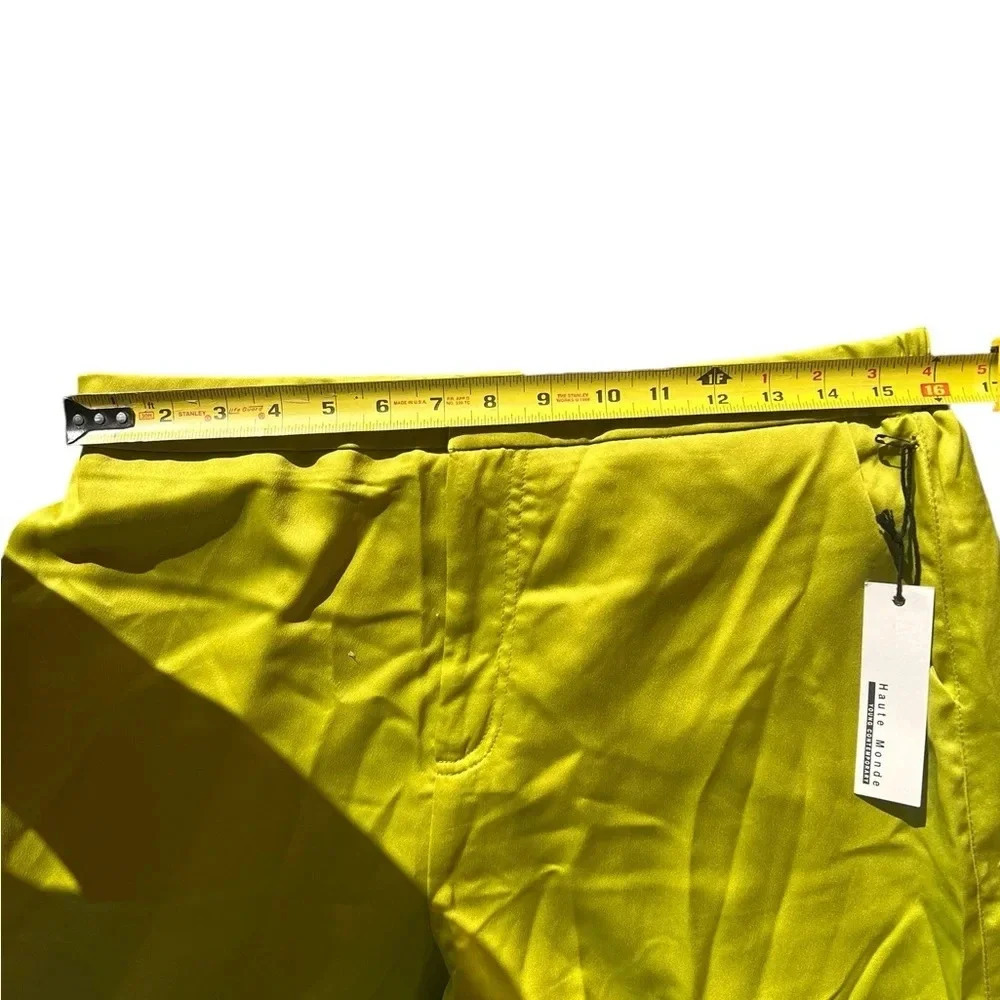 Haute Monde NWT Lime Green Wide Leg Cargo Pants Women’s Size Large - Picture 8 of 9